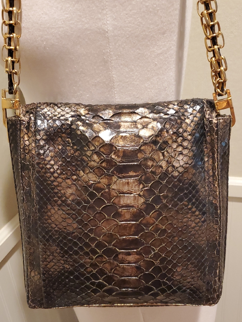 Devi Kroell Real Python Shoulder Bag - Picture 7 of 16